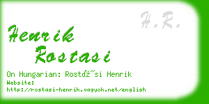 henrik rostasi business card